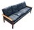 Mid-Century Modern Rosewood and Leather Sofa For Sale