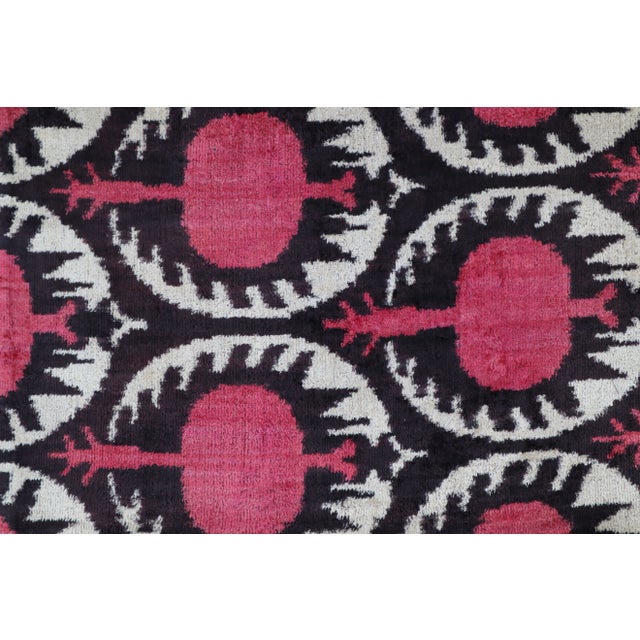 2020s Contemporary Pinkish Red Handmade Velvet Throw Pillow & Down Insert For Sale - Image 5 of 9