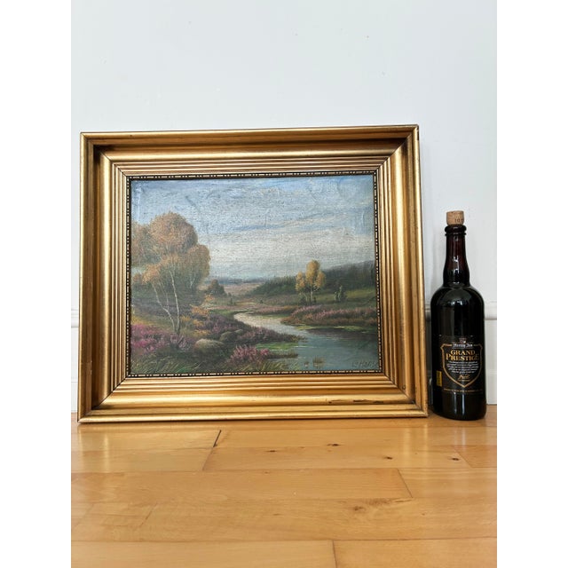 Vintage Original River Landscape Oil Painting - Signed For Sale - Image 10 of 12