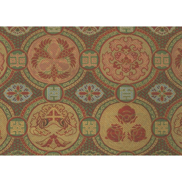 Japanese Brocade Patterns in Red and Gold, 1880s, Paper For Sale - Image 3 of 11