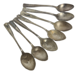 Art Deco Brass Spoons, 1950s, Set of 6