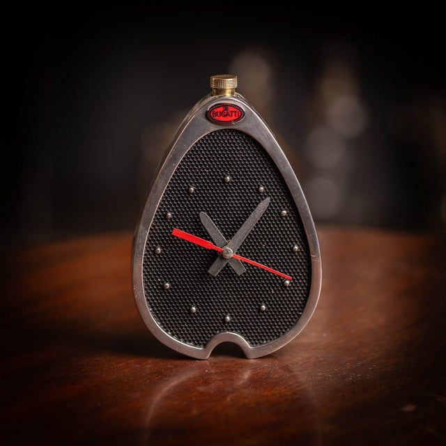 Vintage 20th Century Bugatti owners club radiator clock. This clock is modelled on an early Bugatti radiator grille,...