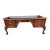 Chippendale-Style Executive Desk With Carved Ball-and-Claw Feet and Glass-Protected Top For Sale