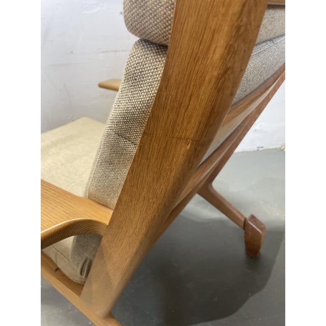 Beige Set of Model GE290 Lounge Chair and Ottoman in Oak by Hans Wegner for Getama Gedsted, Denmark, 1960s For Sale - Image 8 of 18