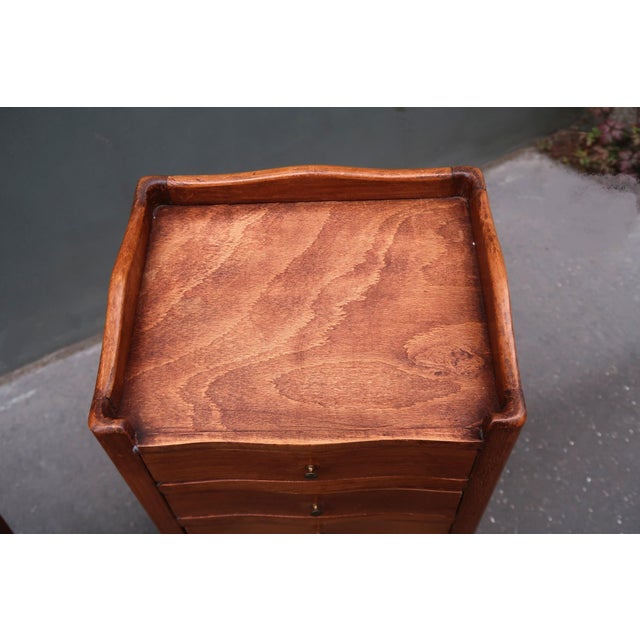 1950s Pair of French Louis XV Style Tiny Side Tables Nightstands For Sale - Image 5 of 13