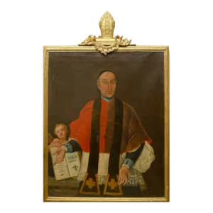 18th Century Italian Oil Painting Portrait Pope Clement XIII
