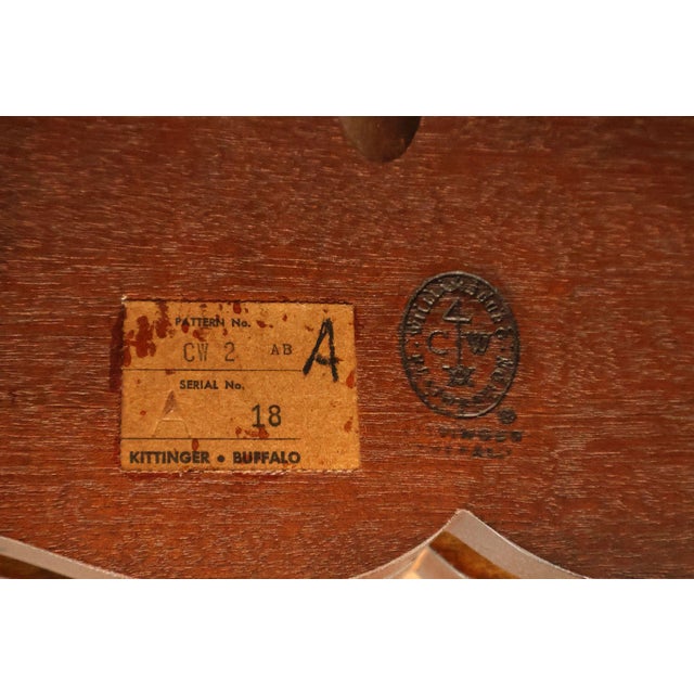 Mid 20th Century Kittinger Colonial Williamsburg Mahogany Drop-Leaf Napkin Table For Sale - Image 17 of 18