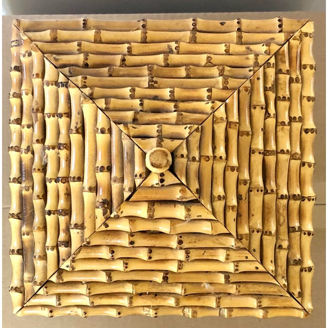 Bamboo Tripod Accent Table Lamp For Sale - Image 4 of 5