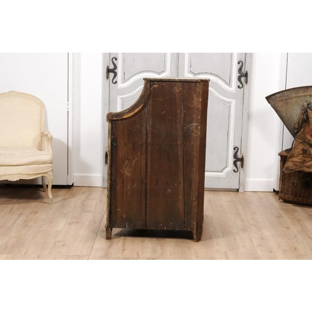 18th Century Gustavian Period Swedish Painted Corner Buffet with Reeded Doors For Sale - Image 12 of 12