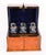 Metal Antique 19th Century Victorian Burr Walnut and Crystal 3-Decanter Tantalus Dry Bar, Set of 12 For Sale - Image 7 of 18