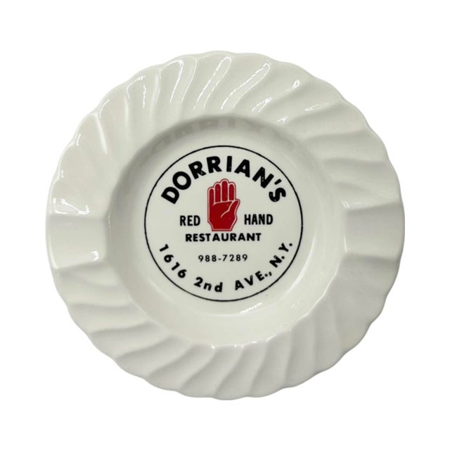 Vintage Dorrian's Red Hand Nyc Restaurant Bar Ashtray For Sale - Image 11 of 11