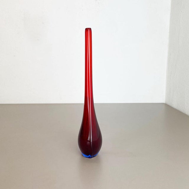 Flavio Poli Large Murano Glass Sommerso Stem Vase from Flavio Poli, Italy, 1960s For Sale - Image 4 of 18