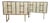 Chest of Drawers with Ivory Murano Glass and Brass from Justfurnituress SRL, Set of 2 For Sale