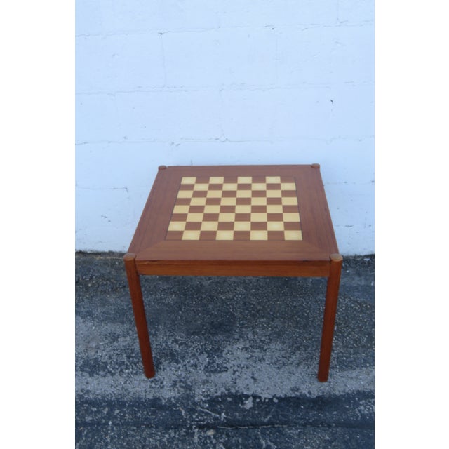 Brown Danish Georg Petersen Flip Top Card Game Chest Board Table 6271 For Sale - Image 8 of 16