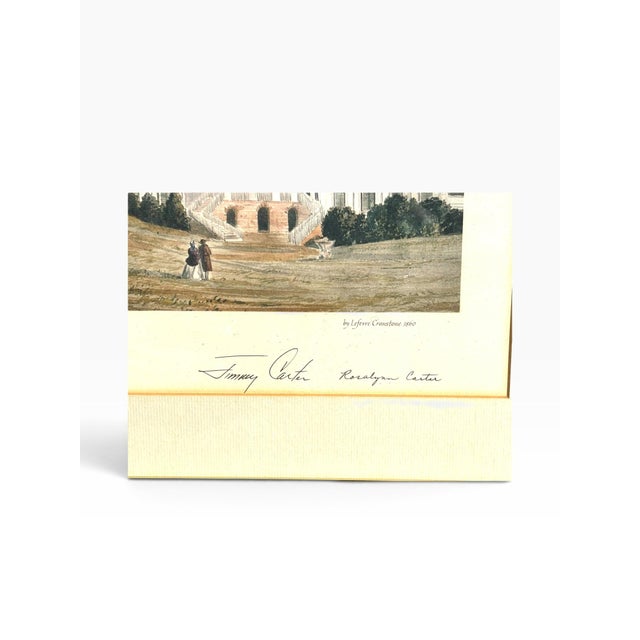 1979 Jimmy & Rosalynn Carter Official White House Christmas Gift Framed Print, Lefevre Cranstone For Sale In Greensboro - Image 6 of 9