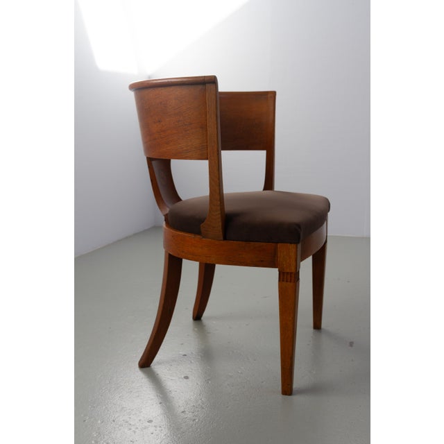 1920s Antique Danish Round Back Oak Chair, 1920s For Sale - Image 5 of 18