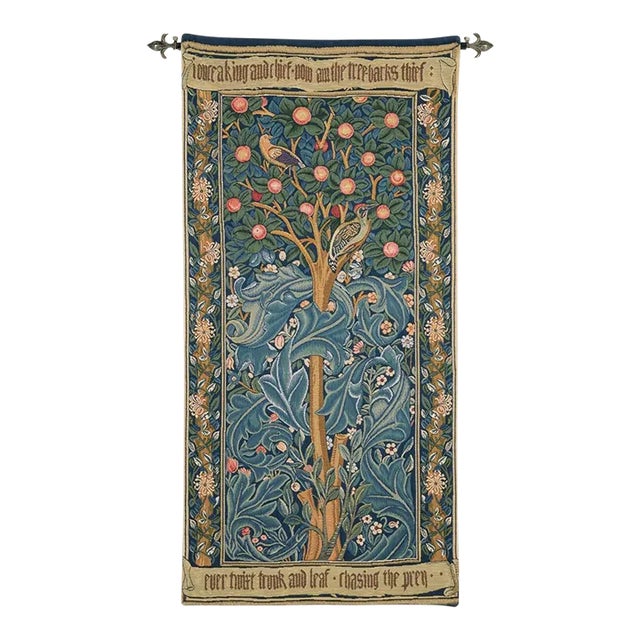 The Woodpecker Loom Woven Tapestry - Requires Rod Size 1 For Sale