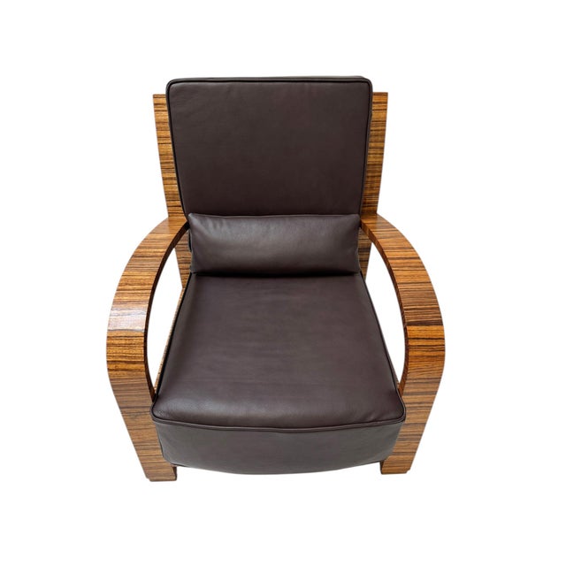 Vintage Art Deco Lounge Chairs with Leather Cushions, 1930s, Set of 2 For Sale - Image 6 of 15
