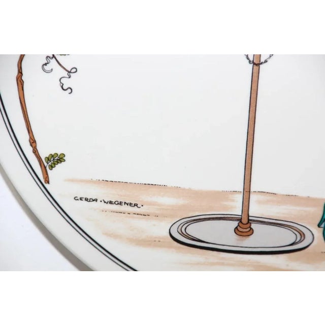 Antique White Art Deco Design Porcelain Plate Collectible Villeroy and Boch For Sale - Image 8 of 13