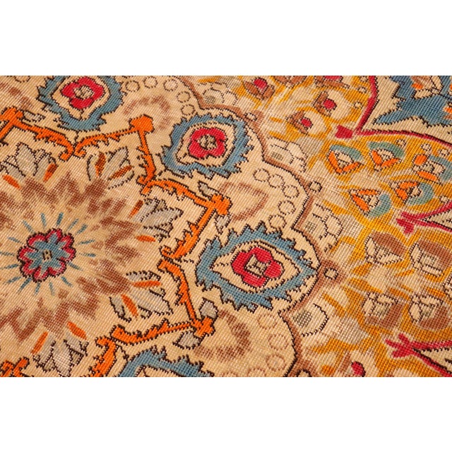 Textile Hand-Painted Wool Rug 9.8x12.4 For Sale - Image 7 of 8