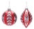 Glass Ornament Set of 6 For Sale