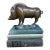 Razor Back Boar - statue. Cast Bronze. 10 inches long - 7 tall.
