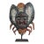 Antique Mexican (Guerrero) Hammered Copper Folk Art Festival Mask For Sale
