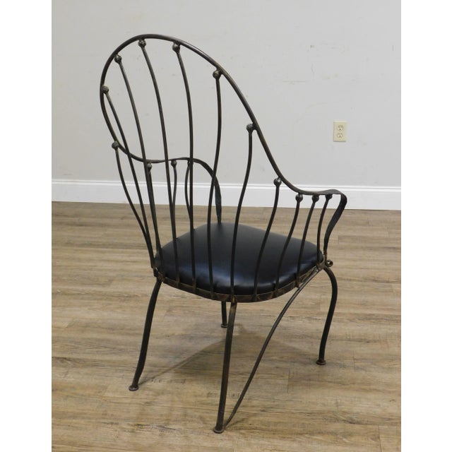 1990s Studio Crafted Forged Iron Armchair For Sale - Image 5 of 13