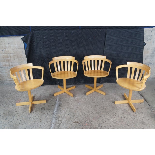 Edsby-verken 1960s Set of 4 Mid Century Modern Sune Fromell & Jan Hallberg for Edsby Verken Arm Chairs For Sale - Image 4 of 13