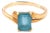 Vintage 10k Yellow Gold & Blue Topaz Ring For Sale