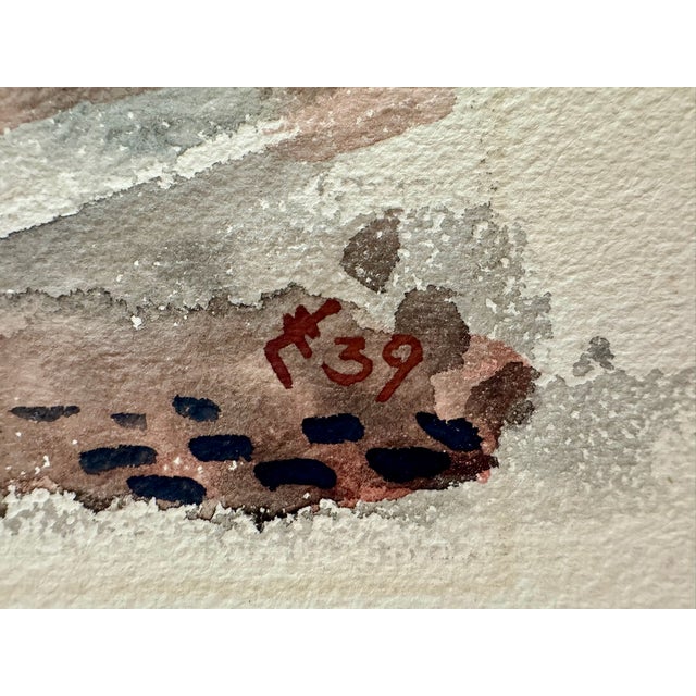 1930s Henry Emil Salloch Original Watercolor on Paper Urban Street Scene, 1939. For Sale - Image 5 of 7
