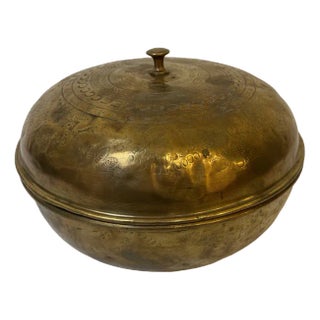 Large Antique Brass Box, Middle East, 1920s For Sale
