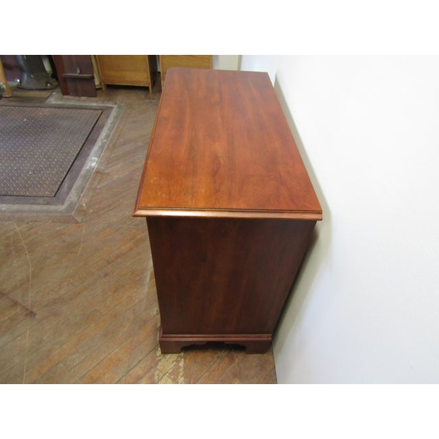 Traditional Stickley Solid Cherry Serving Chest or Sideboard. For Sale - Image 3 of 10
