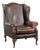 Chesterfield Club Chair in Cowhide Leather For Sale