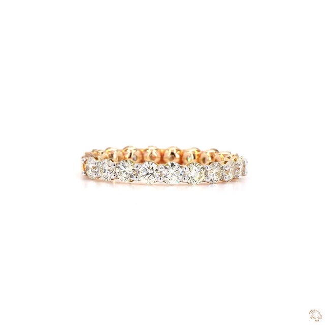 Gold 1.45 Carat Round Brilliant Cut Diamond Gold Ring, Size 6.5 For Sale - Image 8 of 9