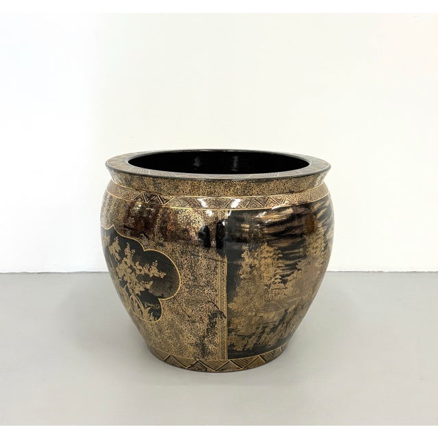 Vintage Chinoiserie Planter With Scenic Motifs For Sale In West Palm - Image 6 of 7