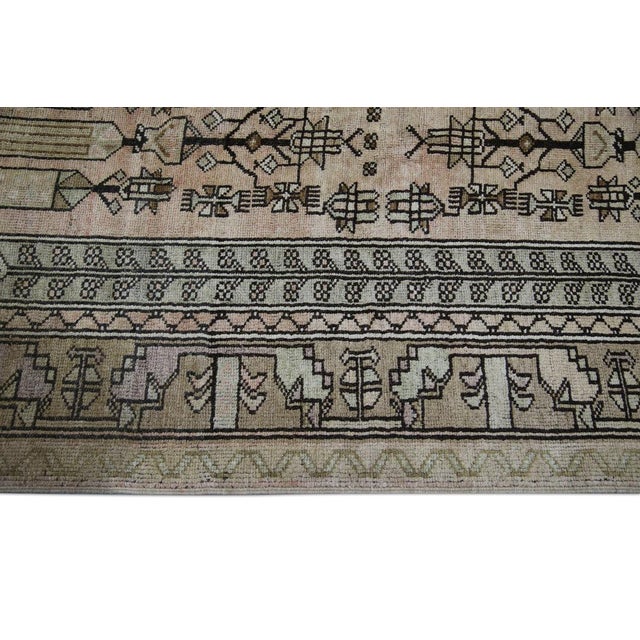 Early 21st Century Oriental Hand Knotted Rug Turkish Vintage Oushak 4'3" x 7'5" For Sale - Image 5 of 8