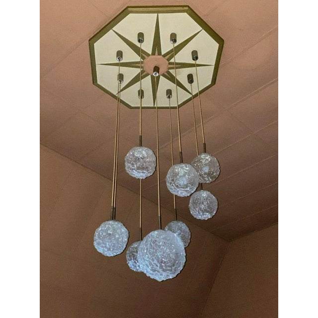 Large Mid-Century Cascading Pendant Lamp from Hillebrand, 1960s For Sale - Image 10 of 13