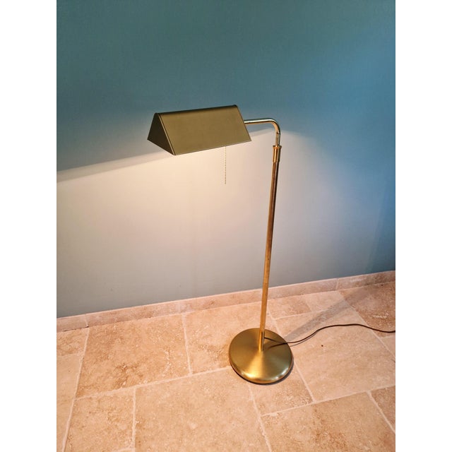 Hollywood Regency Articulated Brass Floor Lamp, 1970s For Sale - Image 15 of 16