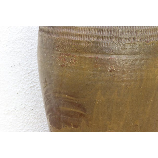 Tall Antique Provincial Stoneware Pot For Sale In Los Angeles - Image 6 of 11