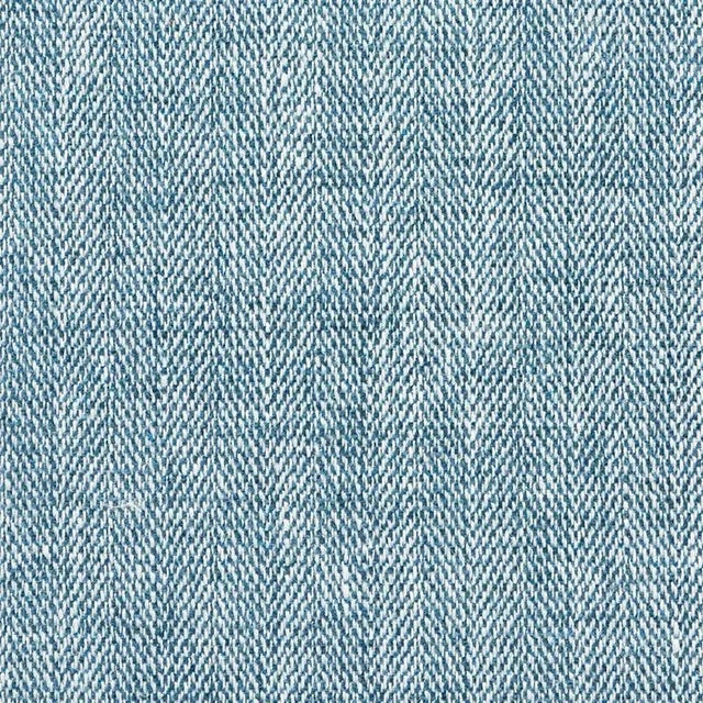 Schumacher Hallingdal Fabric in Denim For Sale