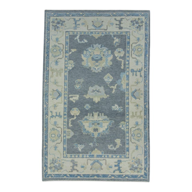 Turkish Oushak Rug 3'10" x 6'1" #17012 For Sale