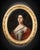 Description: An antique oil painting on canvas with a period gilded and carved wooden frame depicting a French noblewoman....