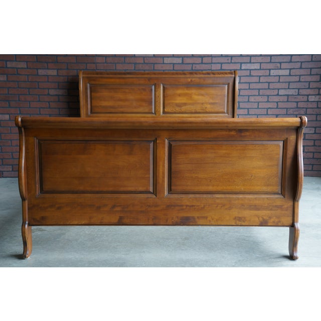 Ethan Allen Country French Queen Sleigh Bed Chairish