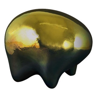 Bear in Gold of the Neo Habitat Sculptural Object by Caspi Ceramics Nl For Sale