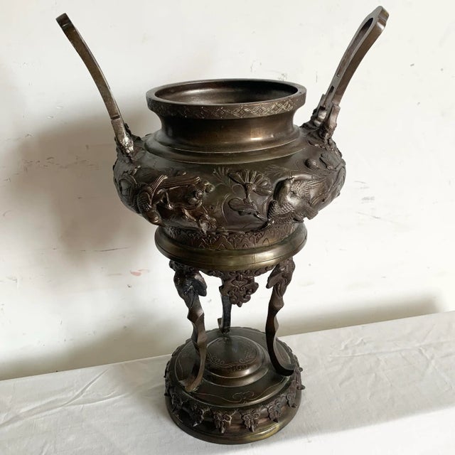Bronze Antique Chinese Bronze Censer/Incense Burner For Sale - Image 8 of 10