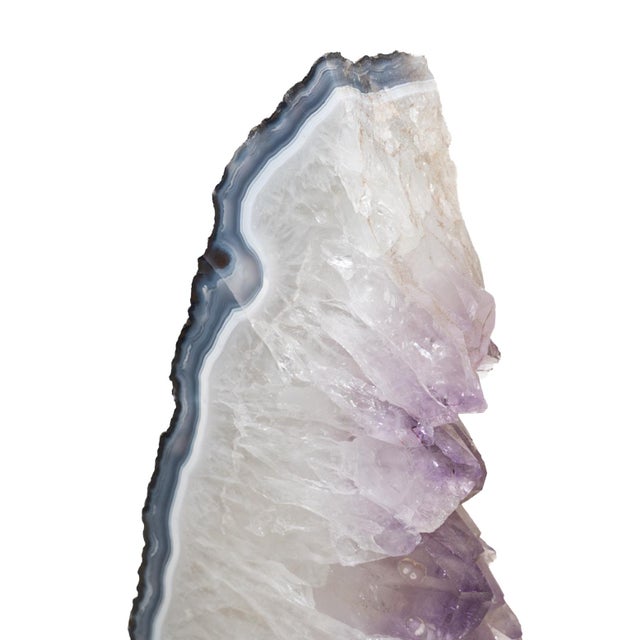 Organic Modern Quartz, Amethyst and Agate Tall Sculpture For Sale In Miami - Image 6 of 18
