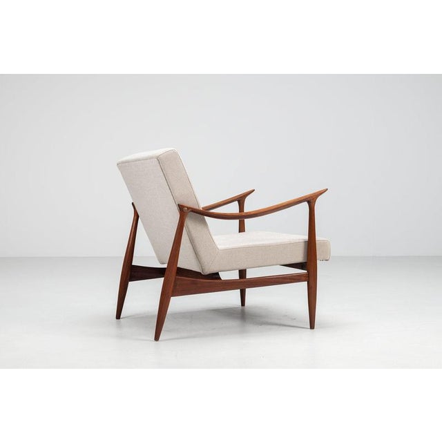 Danish Lounge Chair in Teak and Fabric, Denmark, 1960 For Sale - Image 9 of 18