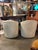 Oyster Gray Pair 1990s Post Modern Italian Leather Nicoletti Club Chairs For Sale - Image 8 of 9