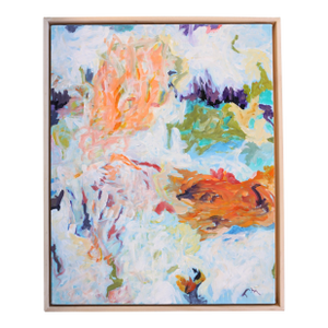 "Bouquet" Abstract Botanical Painting by Laurie MacMillan, Framed